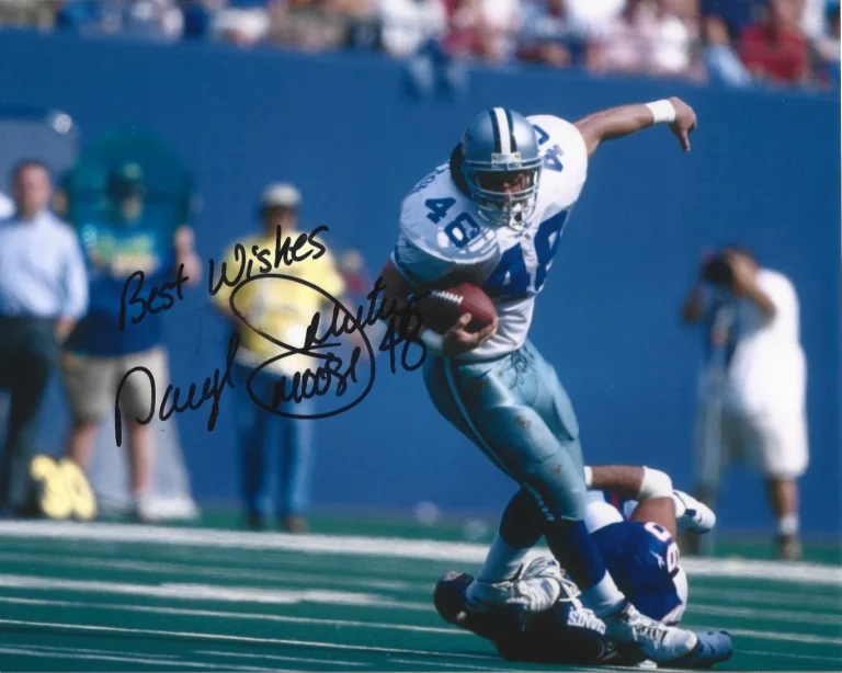 Daryl Johnston SIGNED NFL Football Action Photo #2 COA Autographed Moose Cowboys