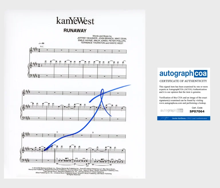 Kanye West Signed Autograph 
