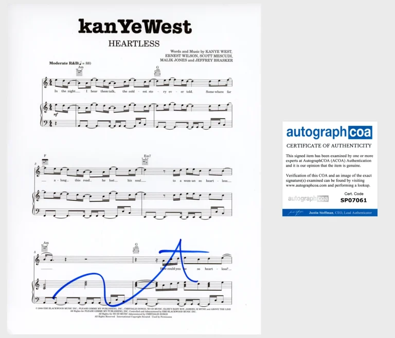 Kanye West Signed Autograph 