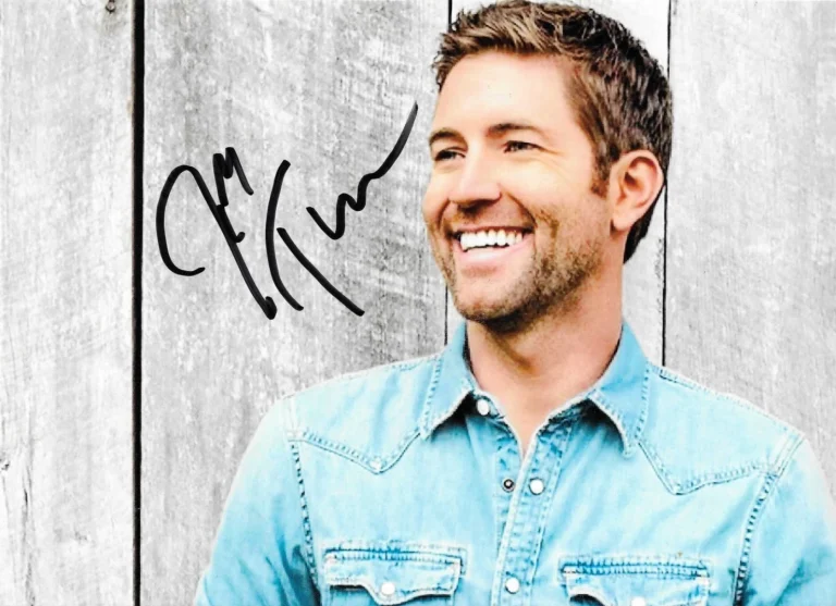 Josh Turner country singer REAL hand SIGNED photo & paper pair COA Autographed