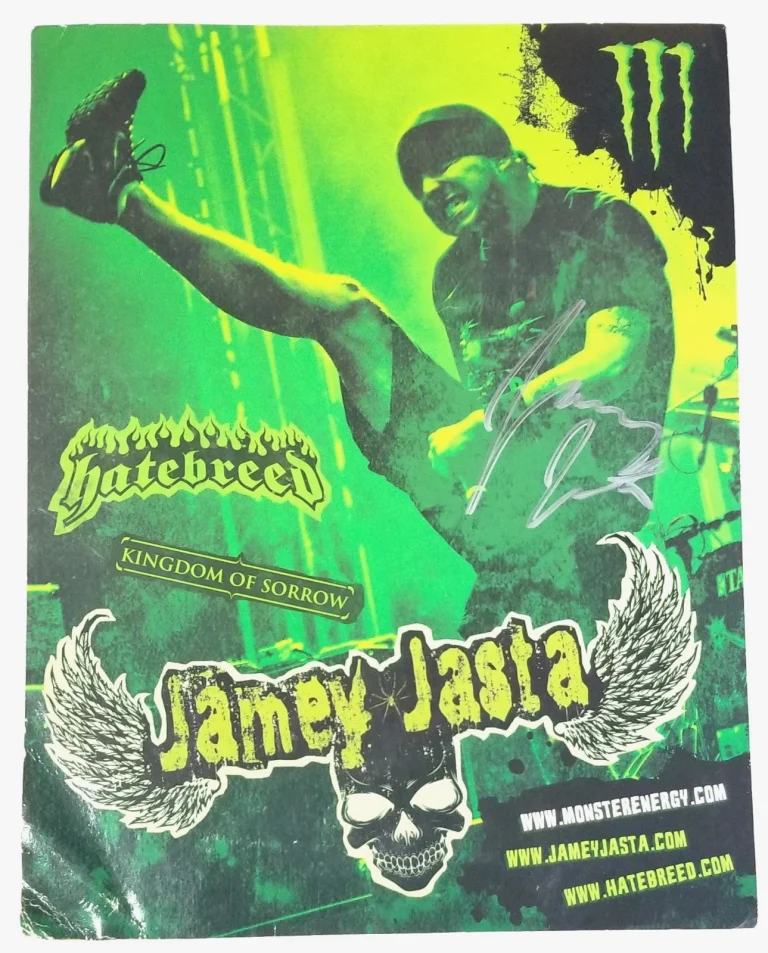 Jamey Jasta of HATEBREED band hand SIGNED Monster Energy Photo COA Autographed