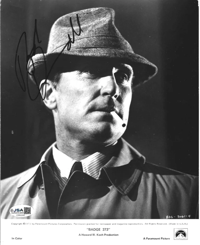 Robert Duvall hand SIGNED 1973 Badge 373 Movie Promo Photo JSA COA Autographed