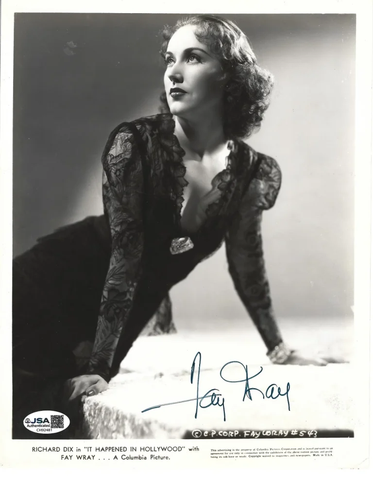 Fay Wray SIGNED It Happened In Hollywood 1937 Promo Photo JSA COA King Kong