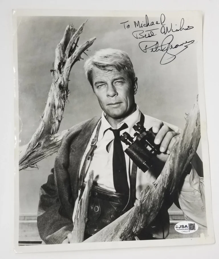 Peter Graves REAL hand SIGNED 1969 Mission Impossible Photo JSA COA Autographed