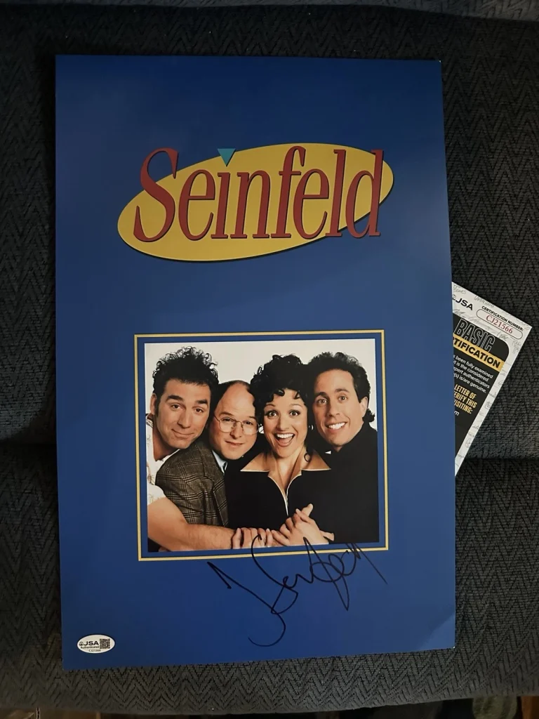 Jerry Seinfeld Signed 11 X 17 Tv Show Poster JSA Authenticated COA