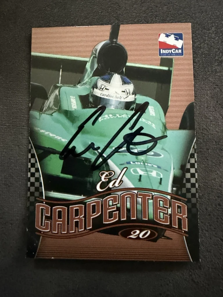 2008 Indy Car Trading Card 500 Signed Ed Carpenter