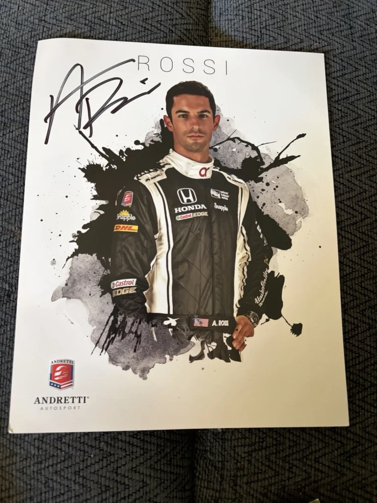 Alexander Rossi 2016 Indy Car Indianapolis 500 Promo hero Card Autographed