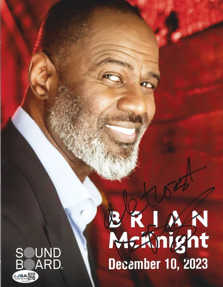 Brian McKnight REAL hand SIGNED Concert Show Promo Photo JSA COA Autographed