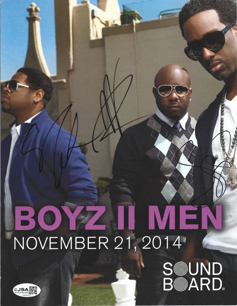 Boyz II Men hand SIGNED Concert Show Promo Photo #3 JSA COA Autograph Boyz 2 Men