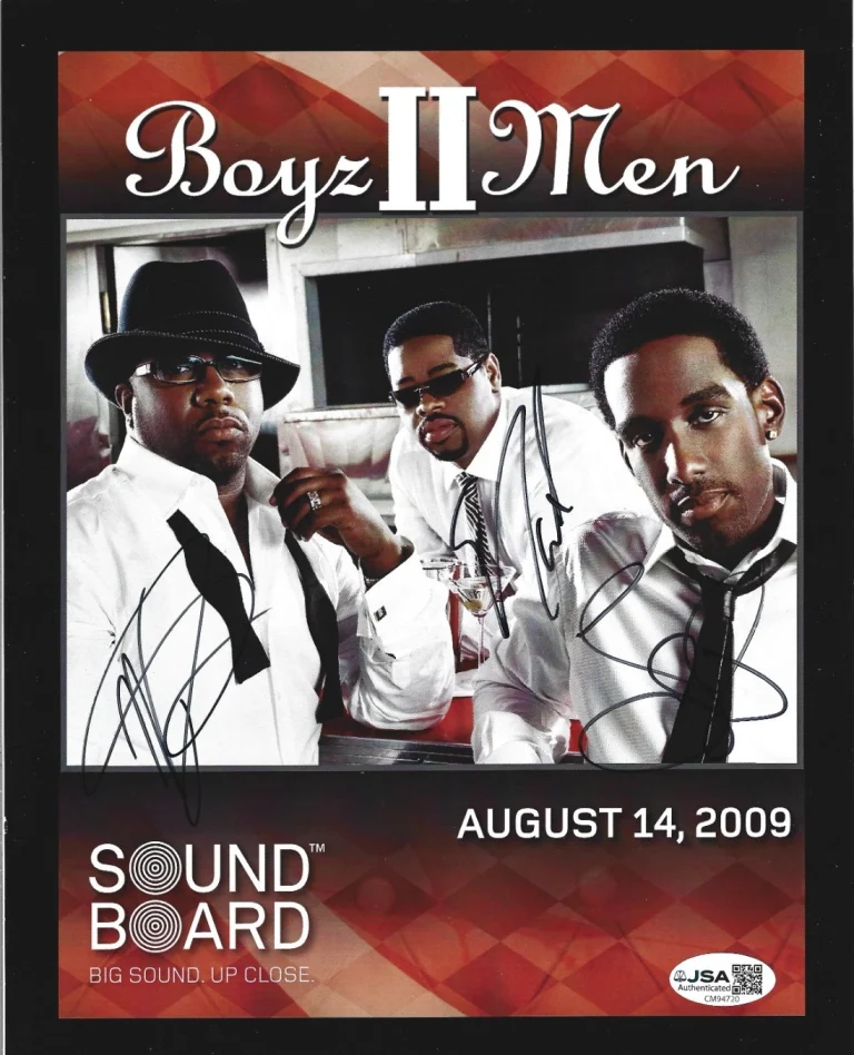 Boyz II Men hand SIGNED Concert Show Promo Photo #2 JSA COA Autograph Boyz 2 Men