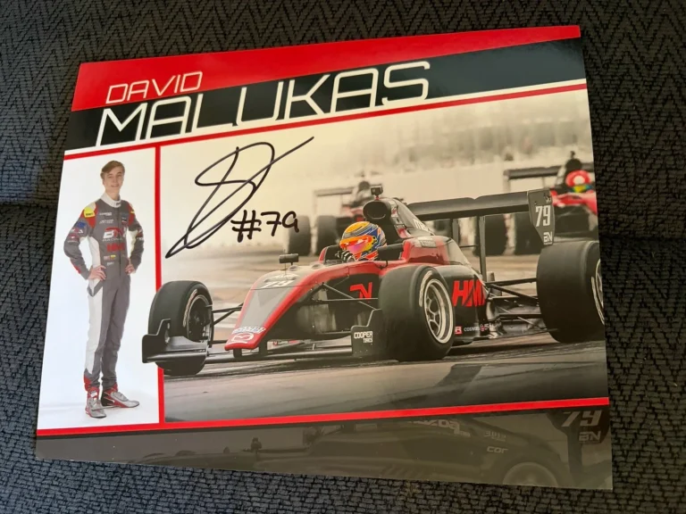David Malukas Indianapolis Indy 500 Signed Car Promo Card Autographed