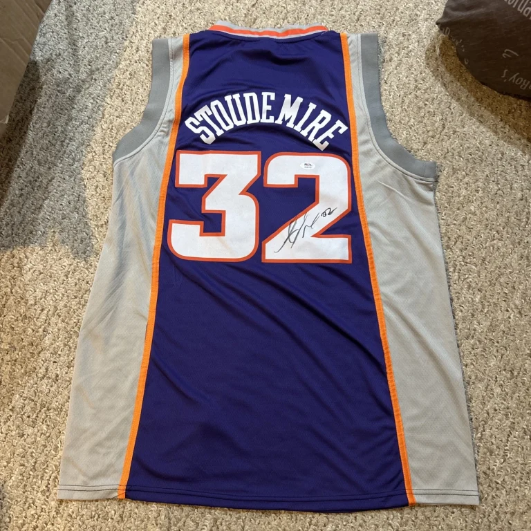 PHOENIX SUNS- AMARE STOUDEMIRE SIGNED AUTOGRAPH JERSEY PSA COA HOF