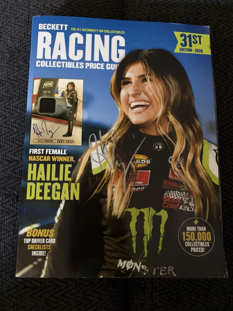 Hailie Deegan Signed Magazine NASCAR Beckett Racing Price Guide