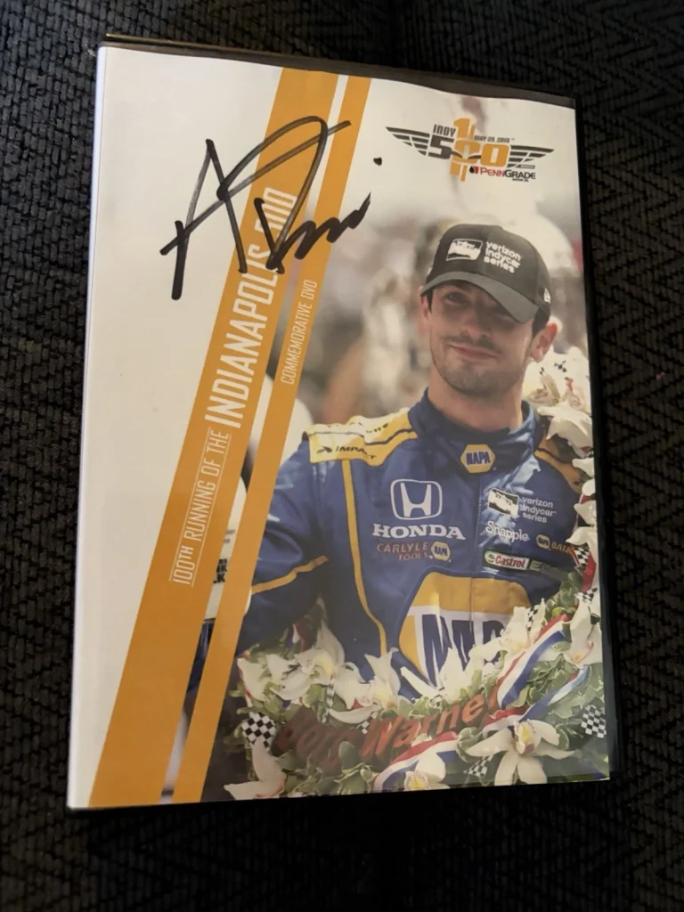Alexander Rossi Signed 2016 Indianapolis 500 DVD Indy Car 100th Running