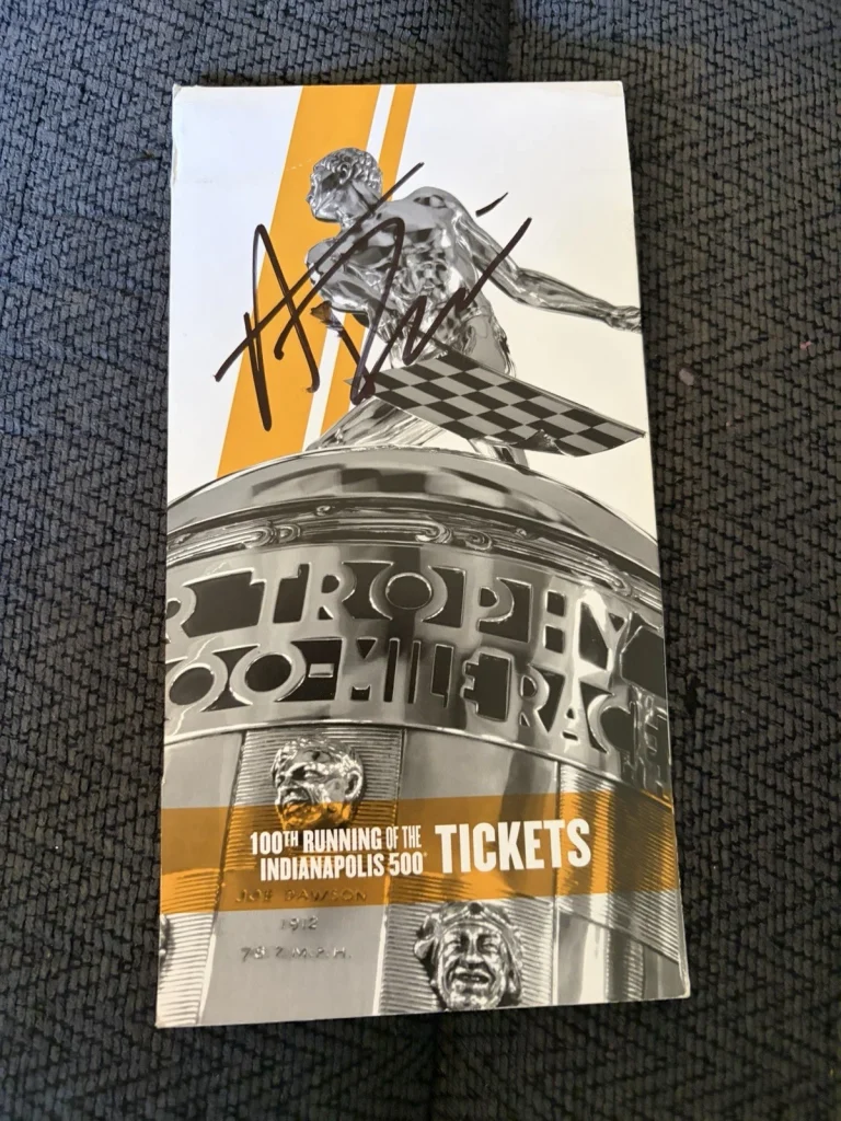 Alexander Rossi Signed 2016 Indianapolis 500 Ticket Holder Indy Car 100 Running