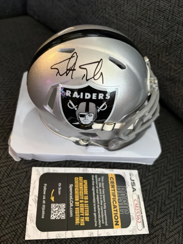 Klint Kubiak Signed Mini Helmet Raiders Autographed JSA Authentication COA