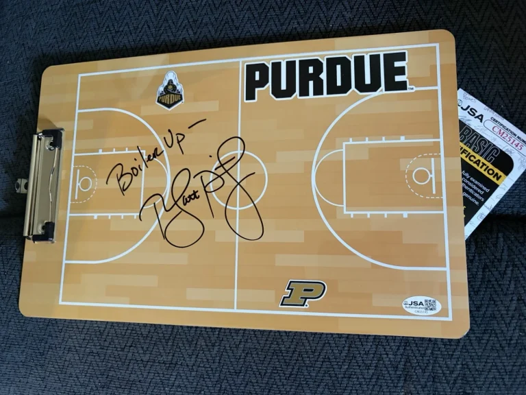 Coach Matt Painter Signed Clip Board JSA Authentication COA Purdue Autographed