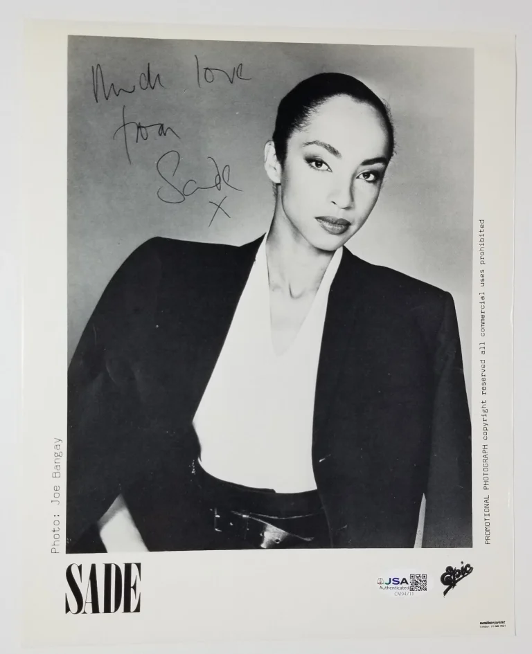 Sade Adu singer REAL hand SIGNED Early Original Promo Photo JSA COA Autographed