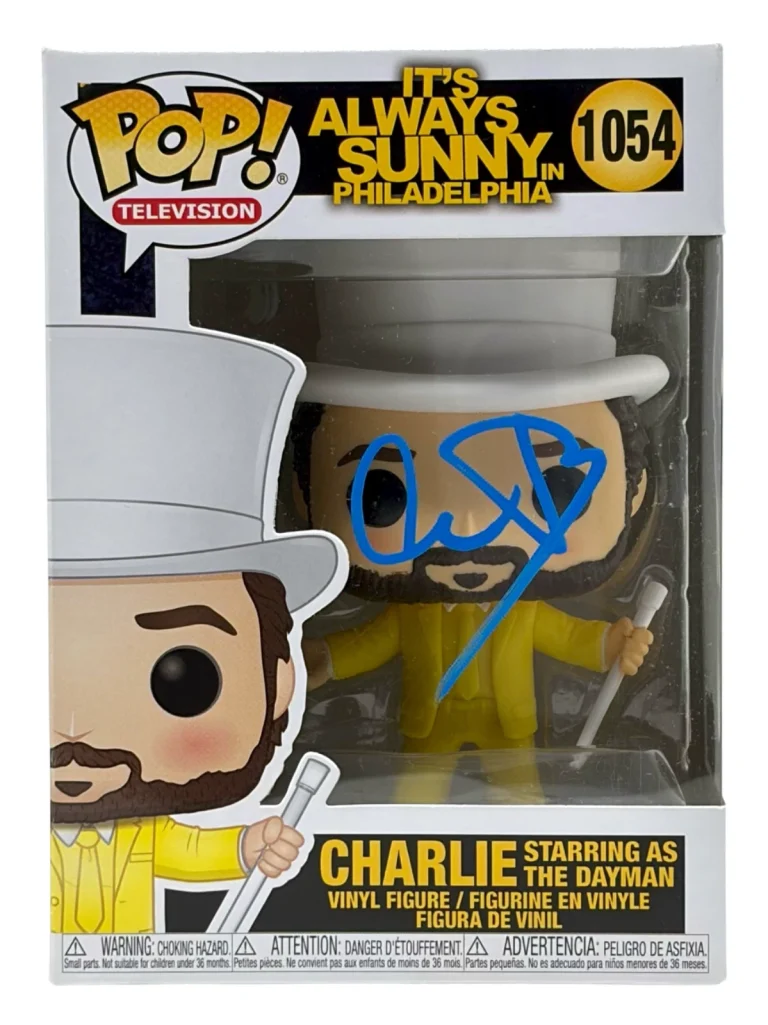 Charlie Day Signed It's Always Sunny Funko Pop Starring As The Dayman #1054 BAS