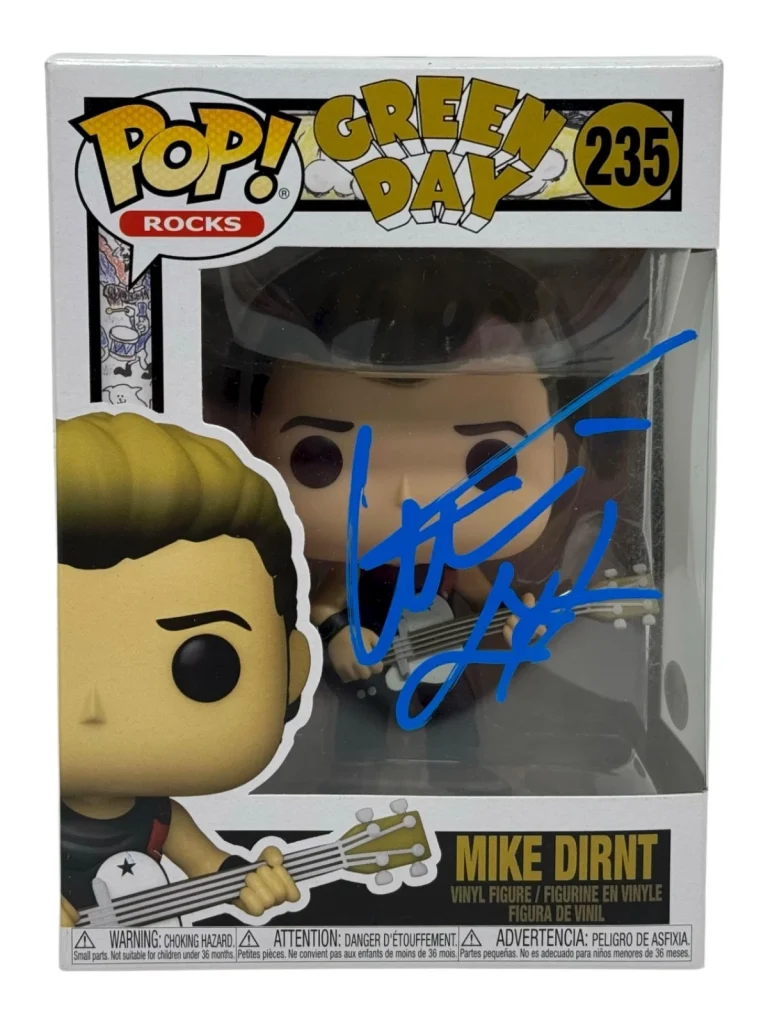 Mike Dirnt Green Day Signed Autograph Funko Pop Rocks #235 Figure JSA COA