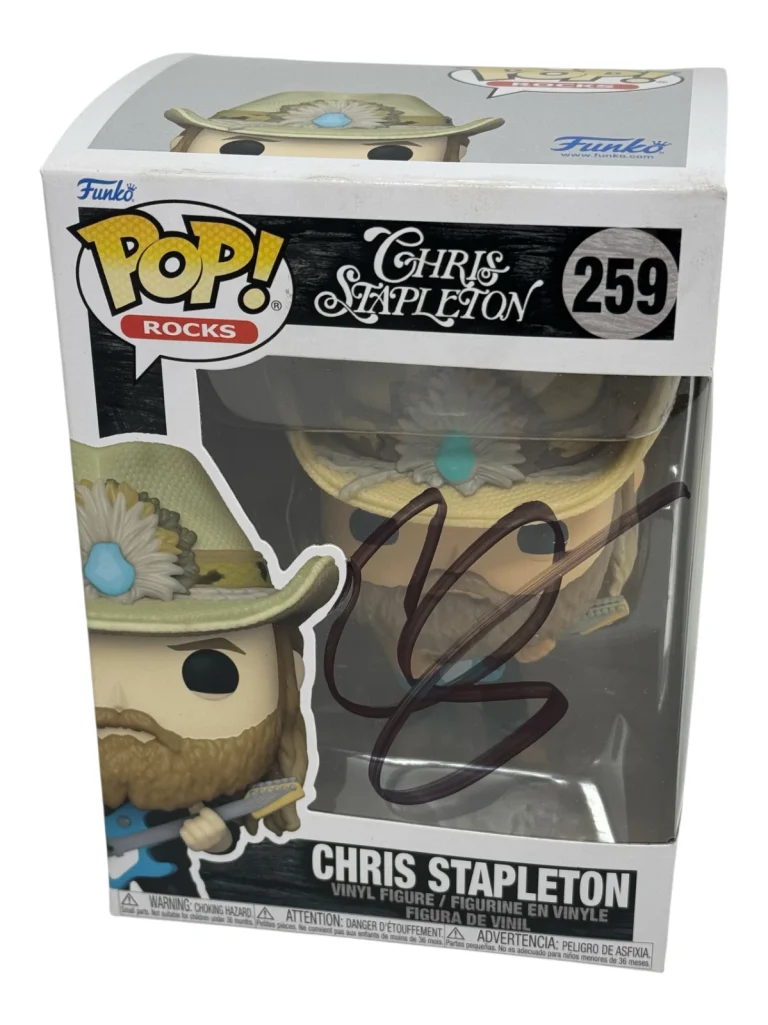 Chris Stapleton Signed Autograph Funko Pop Rocks #259 Figure Traveller JSA COA
