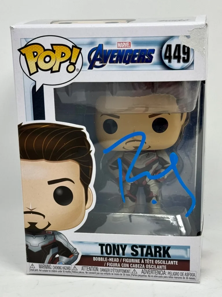 Robert Downey Jr. Signed Tony Stark Funko Pop Avengers Marvel Iron Man JSA COA