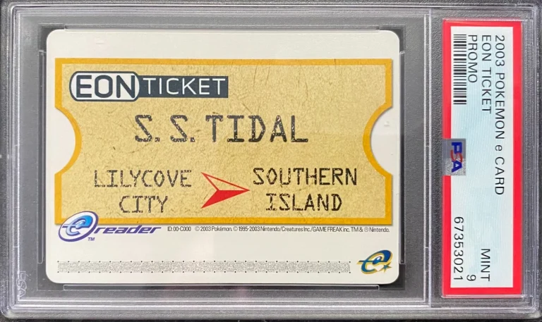 2003 Pokemon e Card Promo SS Tidal EON Ticket PSA 9