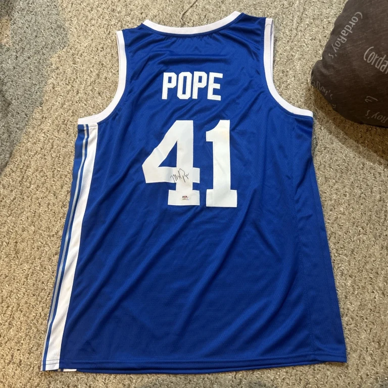 KENTUCKY WILDCATS- MARK POPE SIGNED AUTOGRAPH JERSEY PSA COA BASKETBALL