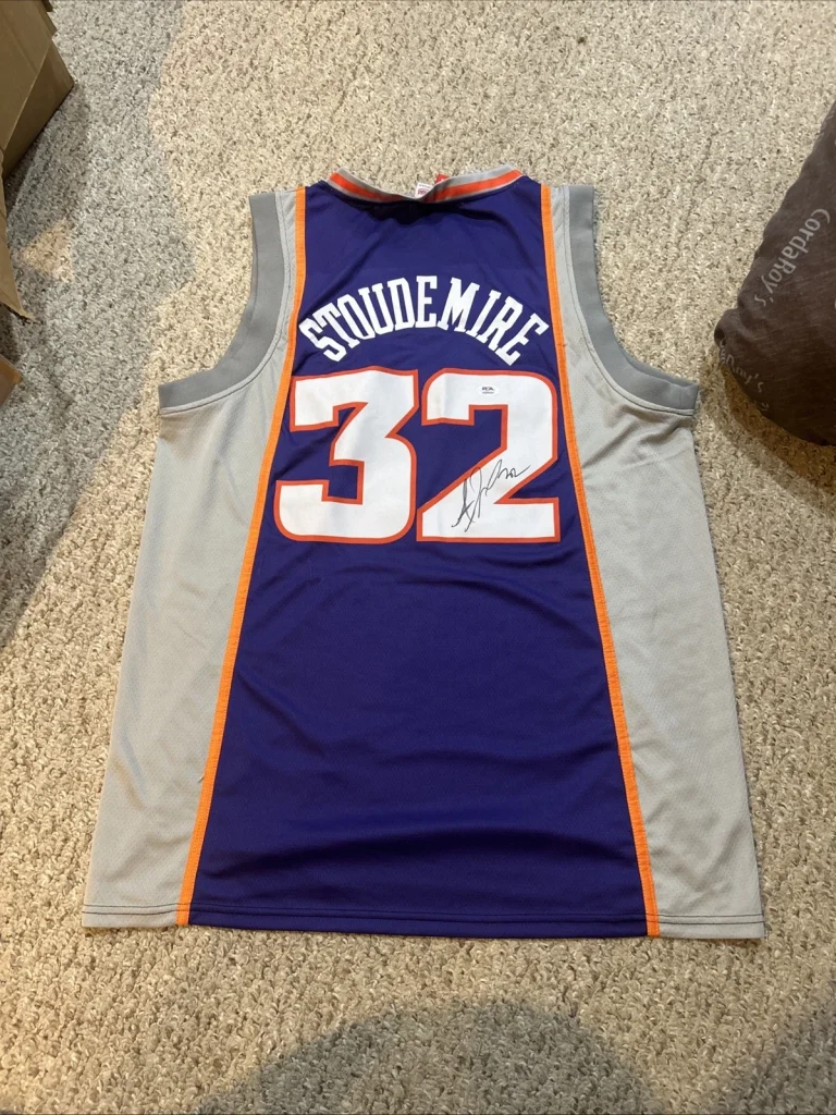 PHOENIX SUNS- AMARE STOUDEMIRE SIGNED AUTOGRAPH JERSEY PSA COA HOF