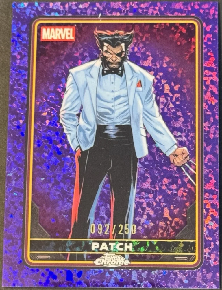 Patch 2025 Topps Chrome Deadpool #20 Purple Mini-Diamonds Refractor /250
