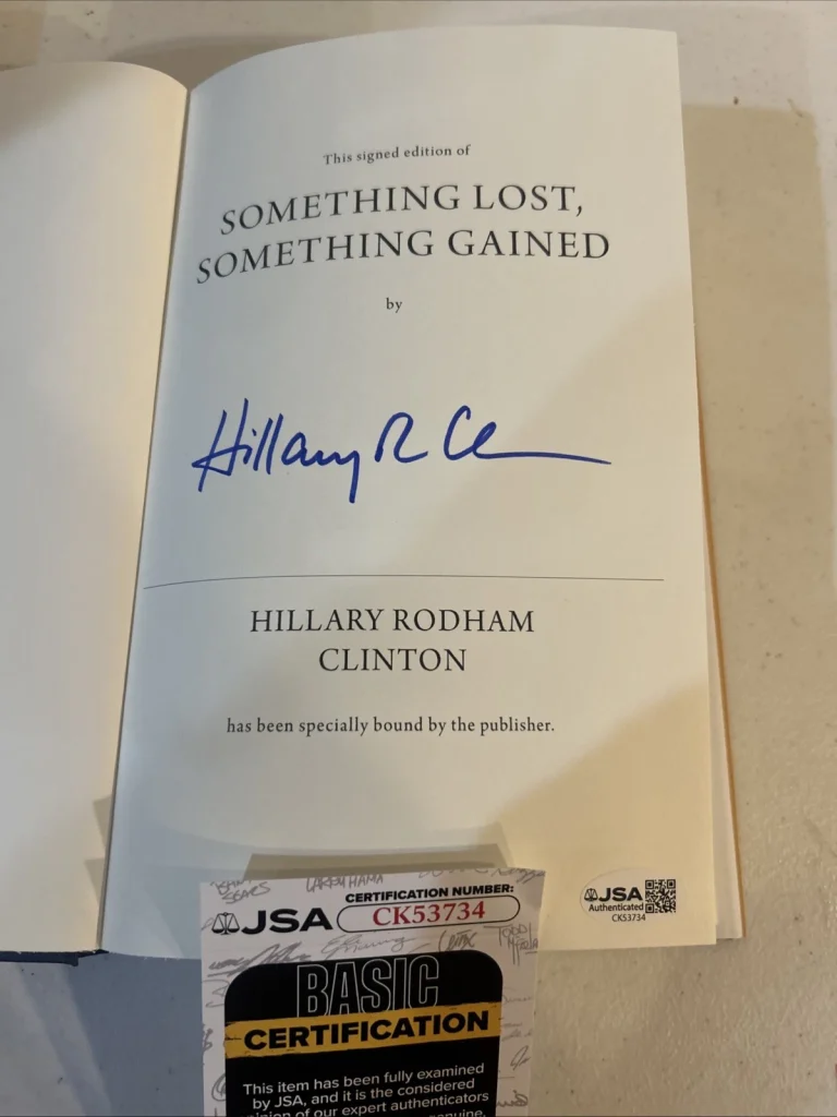 HILLARY CLINTON SIGNED AUTOGRAPH HARDCOVER BOOK JSA COA PRESIDENT FIRST LADY