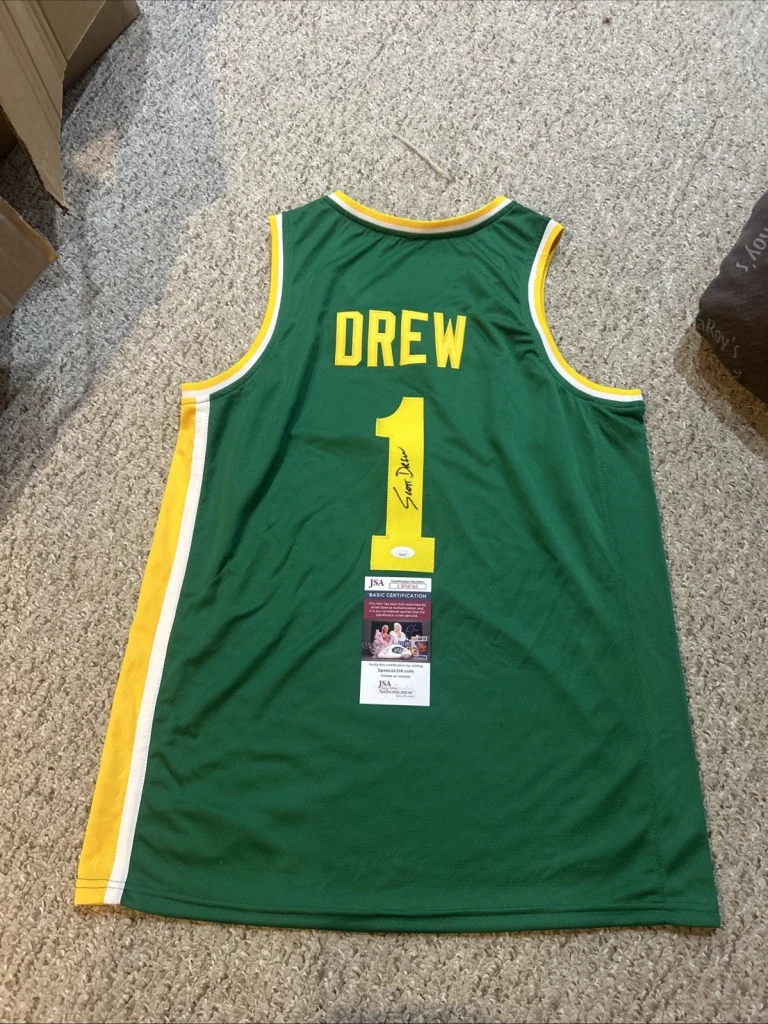 BAYLOR BEARS- SCOTT DREW SIGNED AUTOGRAPH JERSEY JSA COA 2021 CHAMPS BASKETBALL