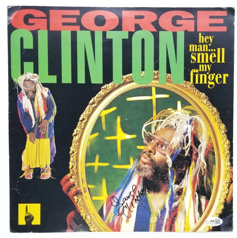 George Clinton hand SIGNED Hey Man Smell My Finger Album Flat JSA COA Funkadelic