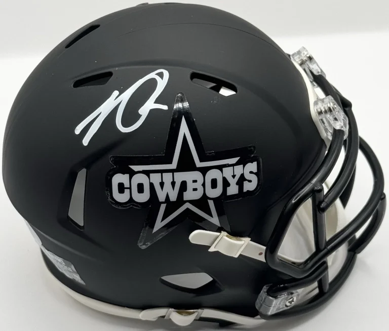 LT Overton Signed Autographed Dallas Cowboys Mini Helmet PSA/DNA COA