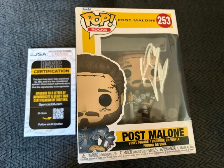 Post Malone Signed Funko Pop 253 JSA Authentication COA