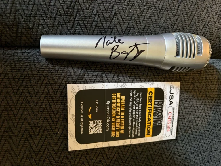 Comedian Nate Bargatze Signed Mic Microphone JSA Authentication COA