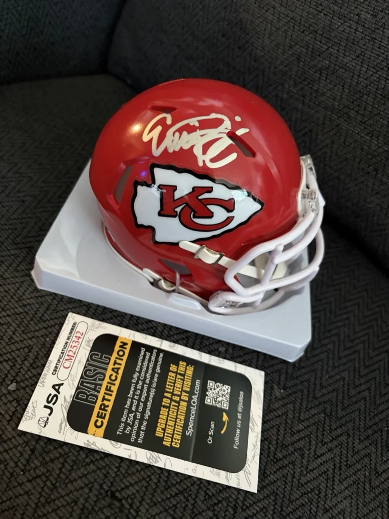 Eric Bienemy Signed Kansas City Chiefs Mini Helmet JSA Authentication COA