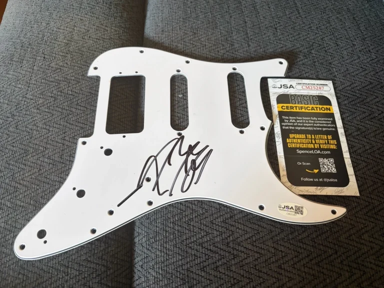 Singer Post Malone Signed Guitar Pick Guard JSA Authentication COA