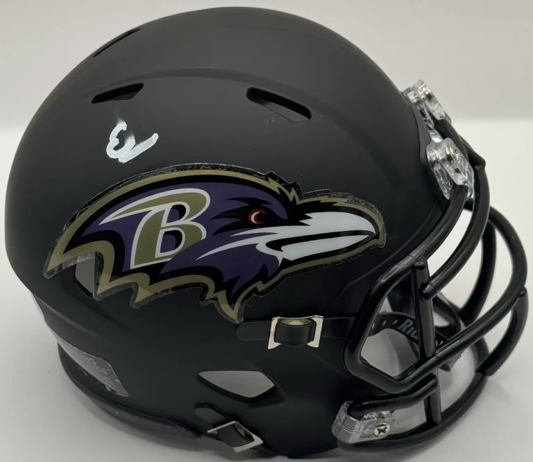 Elijah Sarratt Signed Autographed Baltimore Ravens Mini Helmet PSA/DNA COA