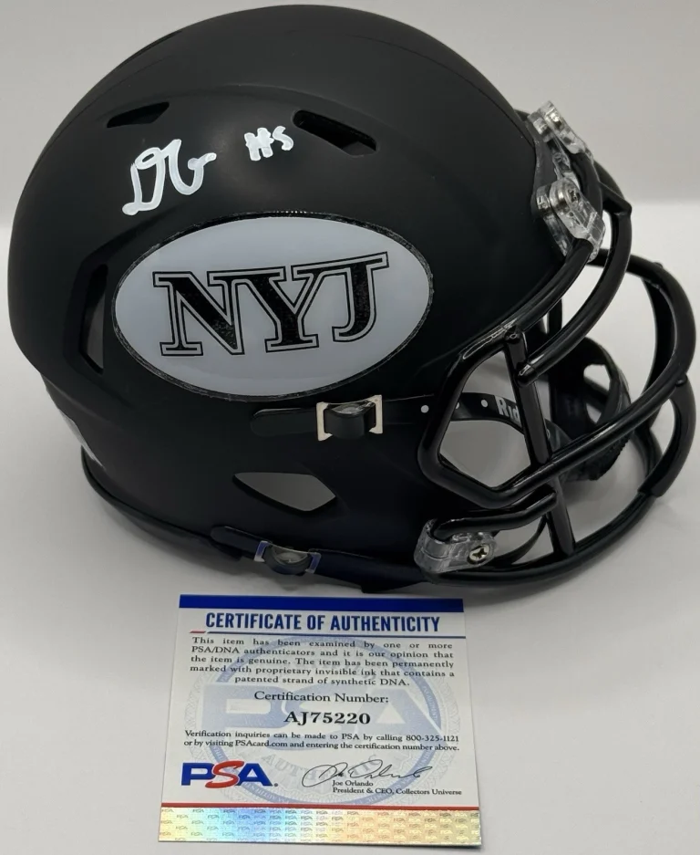 D'Angelo Ponds Signed Autographed New York Jets Mini Helmet PSA/DNA COA