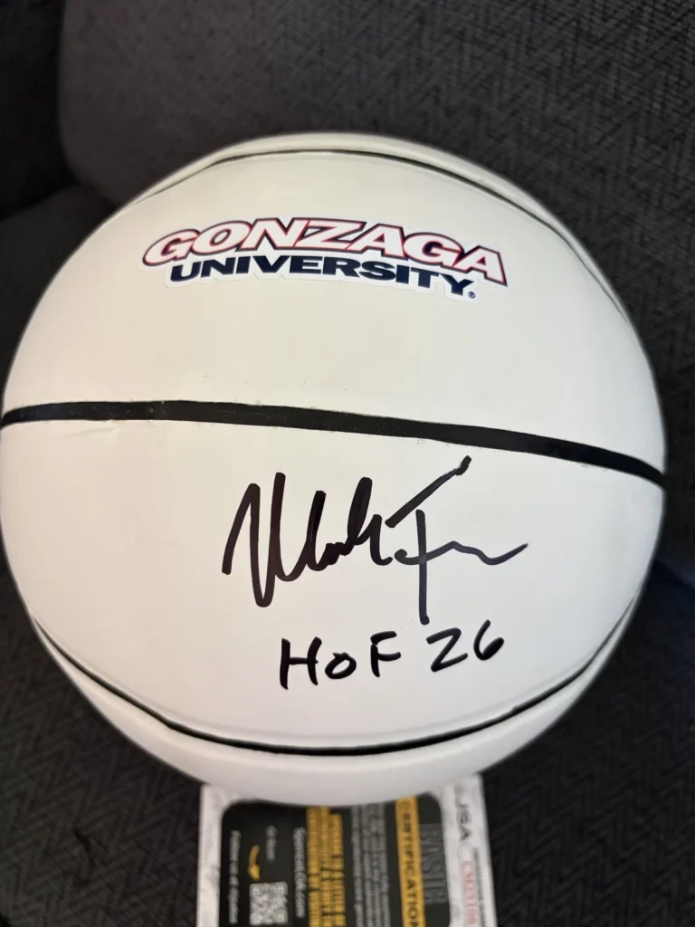Coach Mark Few Signed NCAA Basketball JSA COA Authentication Gonzaga 2026 HOF
