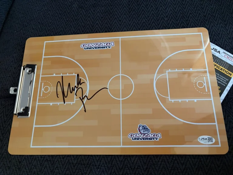Coach Mark Few Signed Clip Board JSA Authentication COA Gonzaga HOF 2026