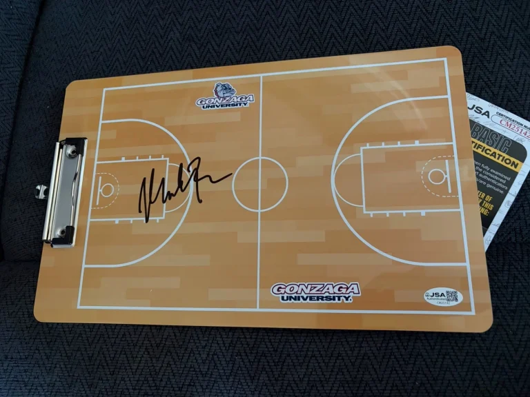 Coach Mark Few Signed Clip Board JSA Authentication COA Gonzaga HOF 2026