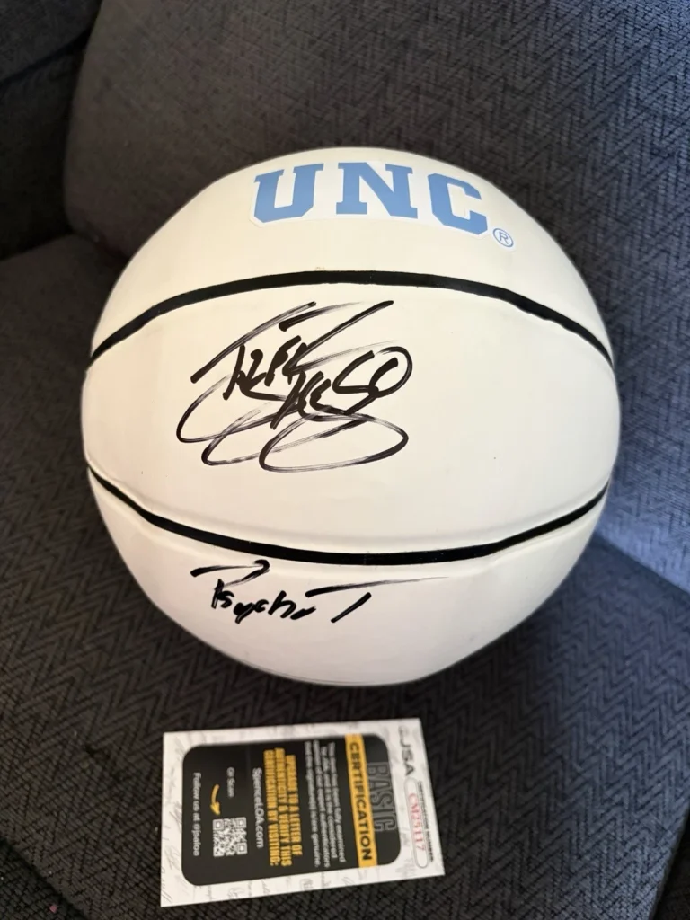 Tyler Hansbrough Signed Basketball North Carolina Tarheels JSA Authenticated COA