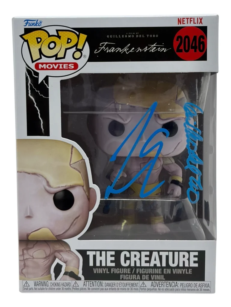 Guillermo Del Toro & Jacob Elordi Frankenstein Signed Creature Funko Pop Beckett