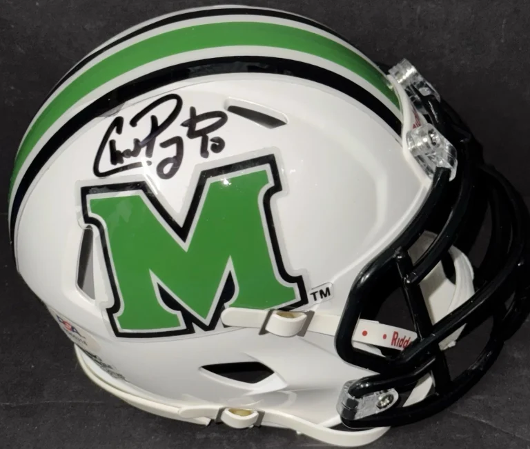 Chad Pennington Signed Autographed Marshall Thundering Herd Mini Helmet PSA/DNA