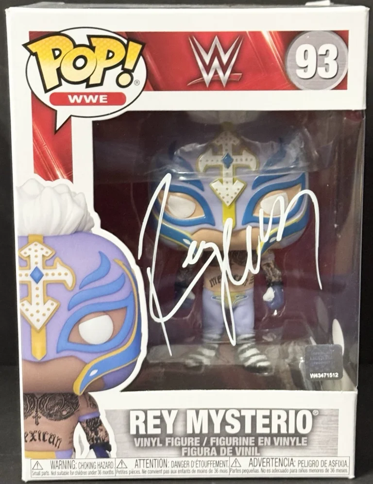 Rey Mysterio Signed Autographed Funko Pop Figure WWE 619 Superstar JSA Coa