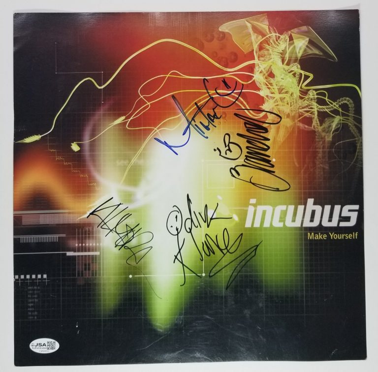 Incubus band SIGNED 1999 Make Yourself Promo Album Flat JSA COA Autograph Boyd +