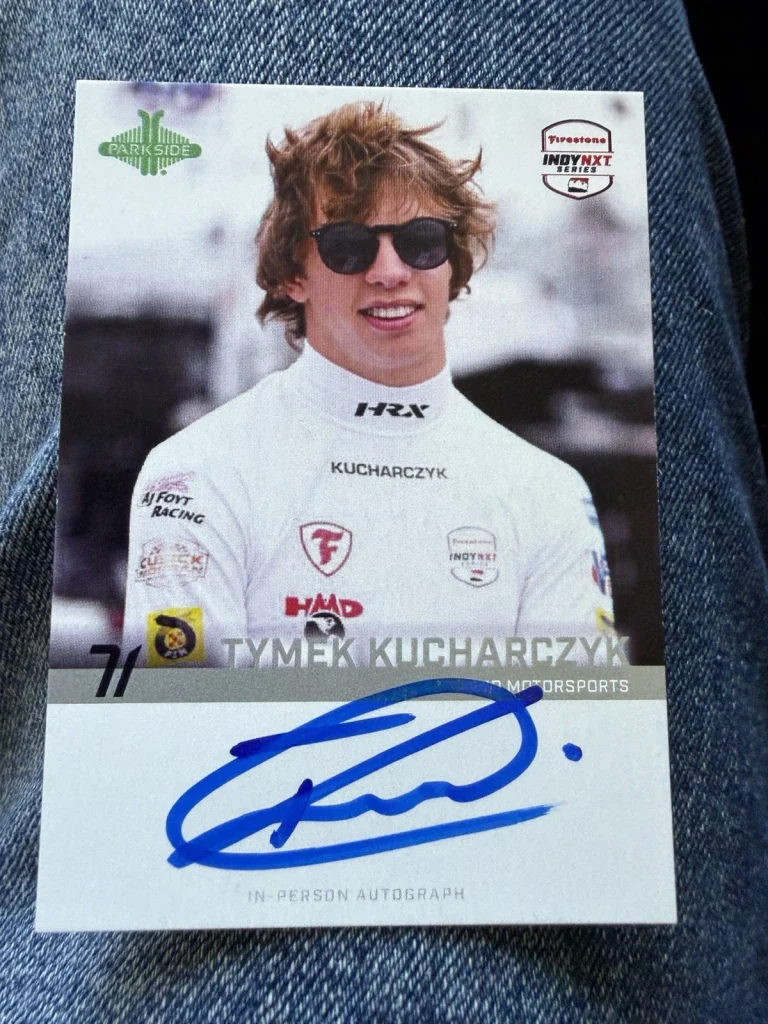 Tymek Kucharczyk Signed 2026 Indy Card Exchange Parkside Trading Card 2026