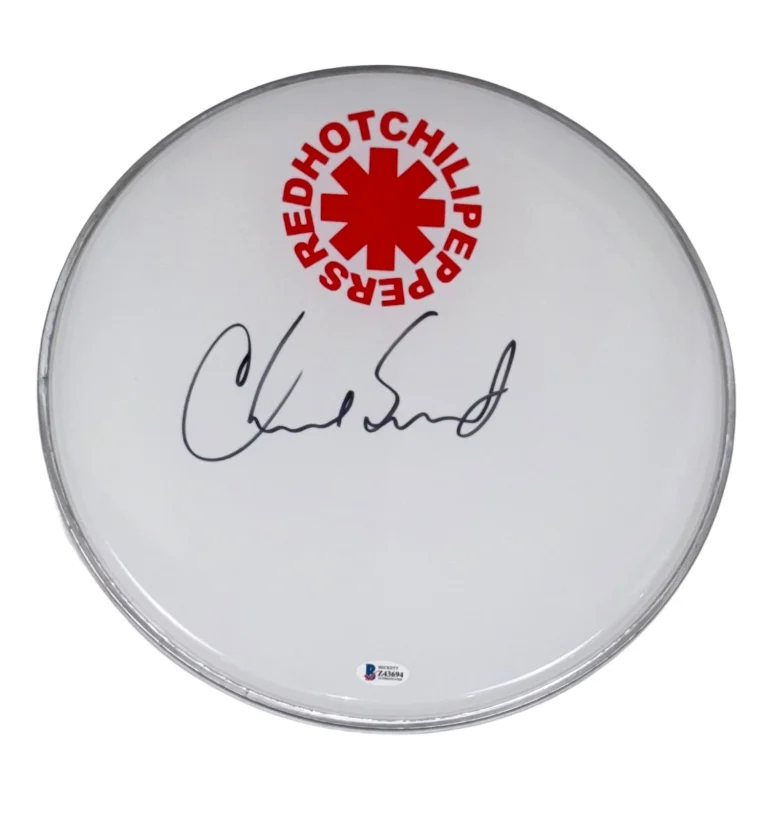 Chad Smith Red Hot Chili Peppers Signed Autograph 12” Drumhead RHCP Beckett COA